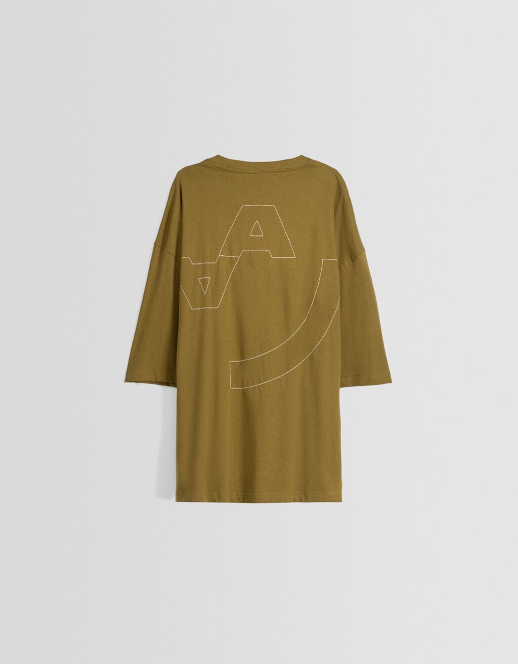 Camiseta bordada de manga curta oversized