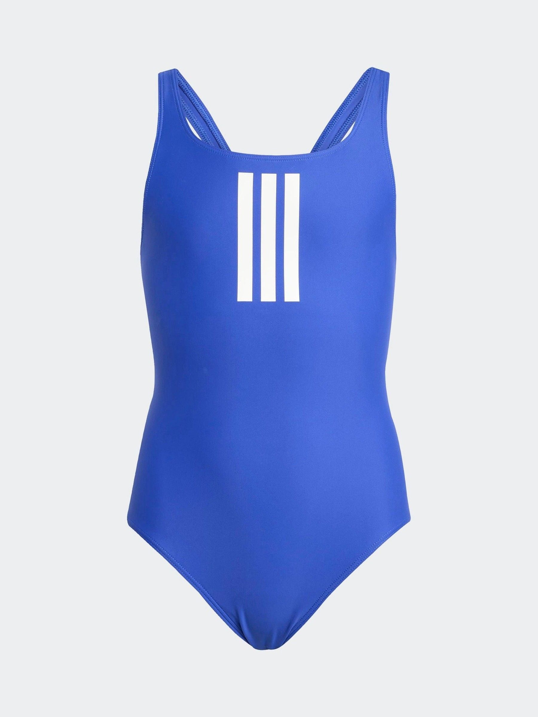 Blauw - adidas 3-Stripes Kids Swimsuit