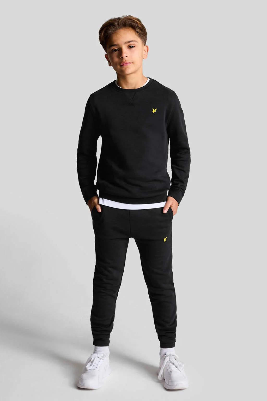 Lyle & Scott slim fit joggingbroek MLB2006V zwart