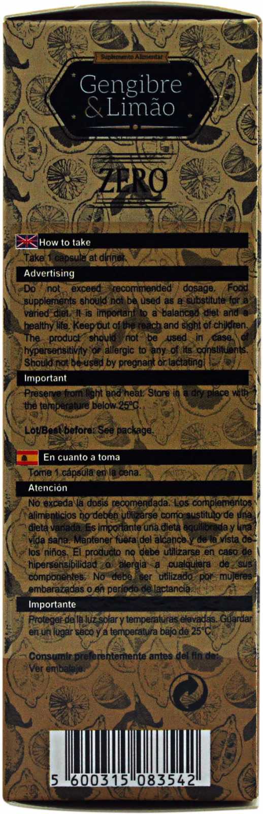 Fharmonat Gengibre e Limão 36 Cápsulas
