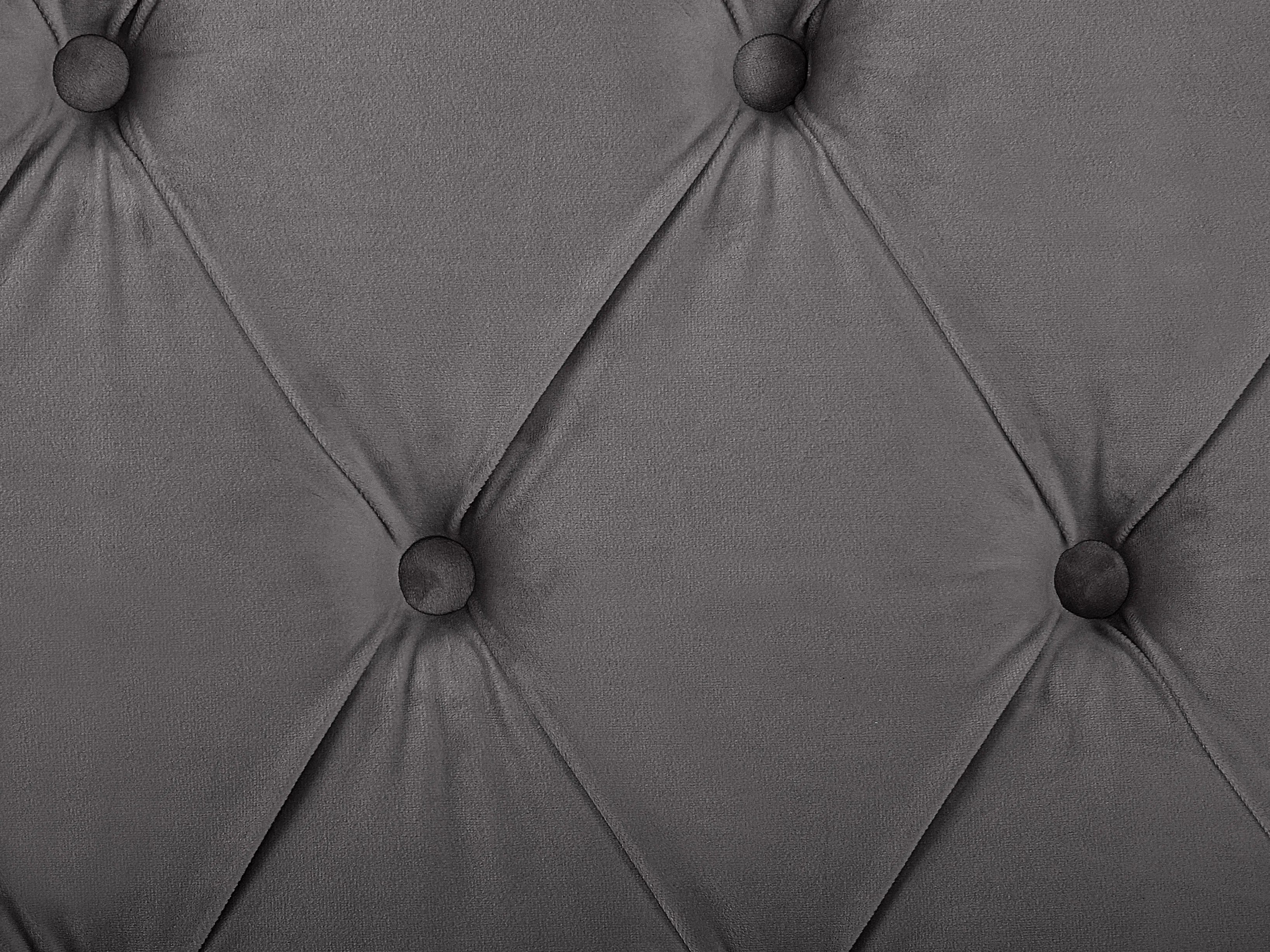 Bed met opbergruimte Fluweel LUBBON 180 x 200 cm Grijs