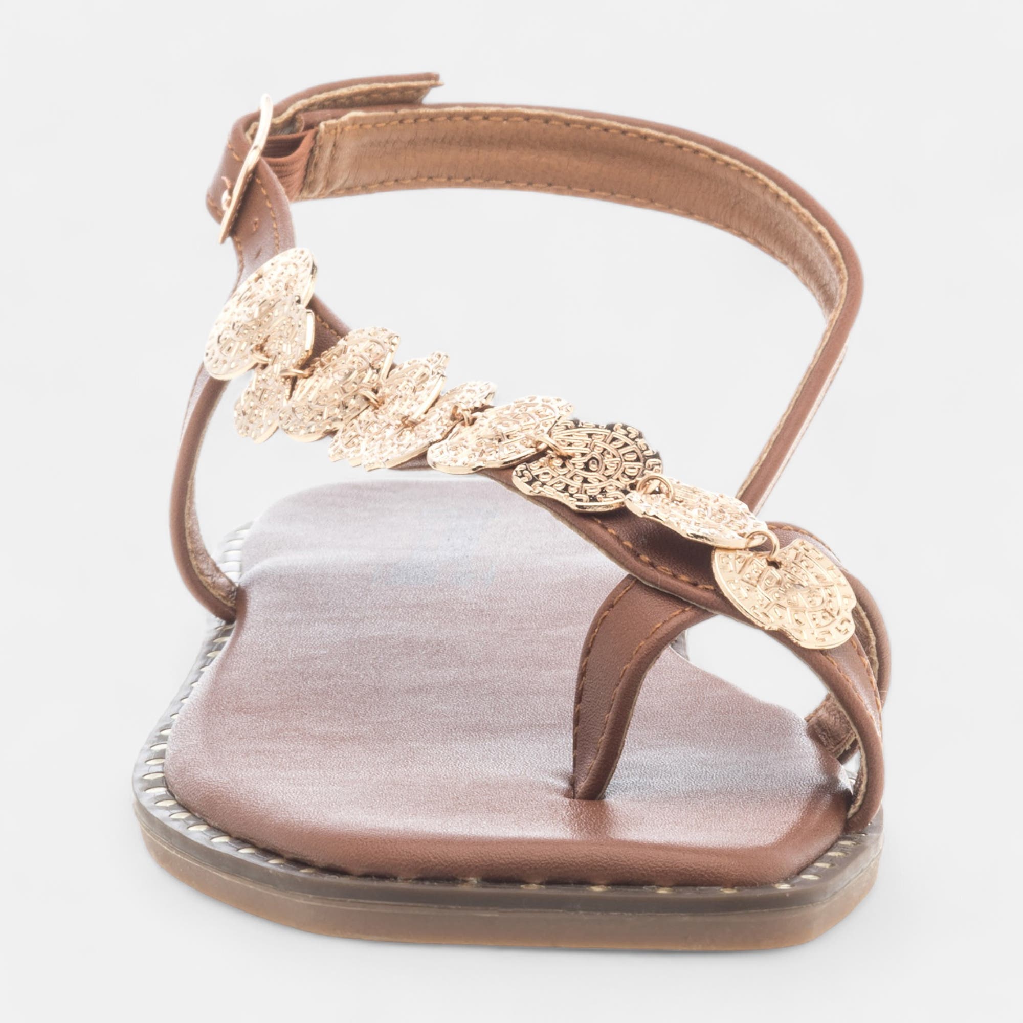 Nu-pieds Femme cognac