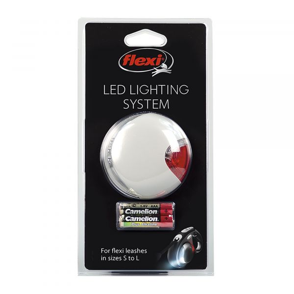 Anivit Lanterna de Trelas para Cães Flexi LED Preto