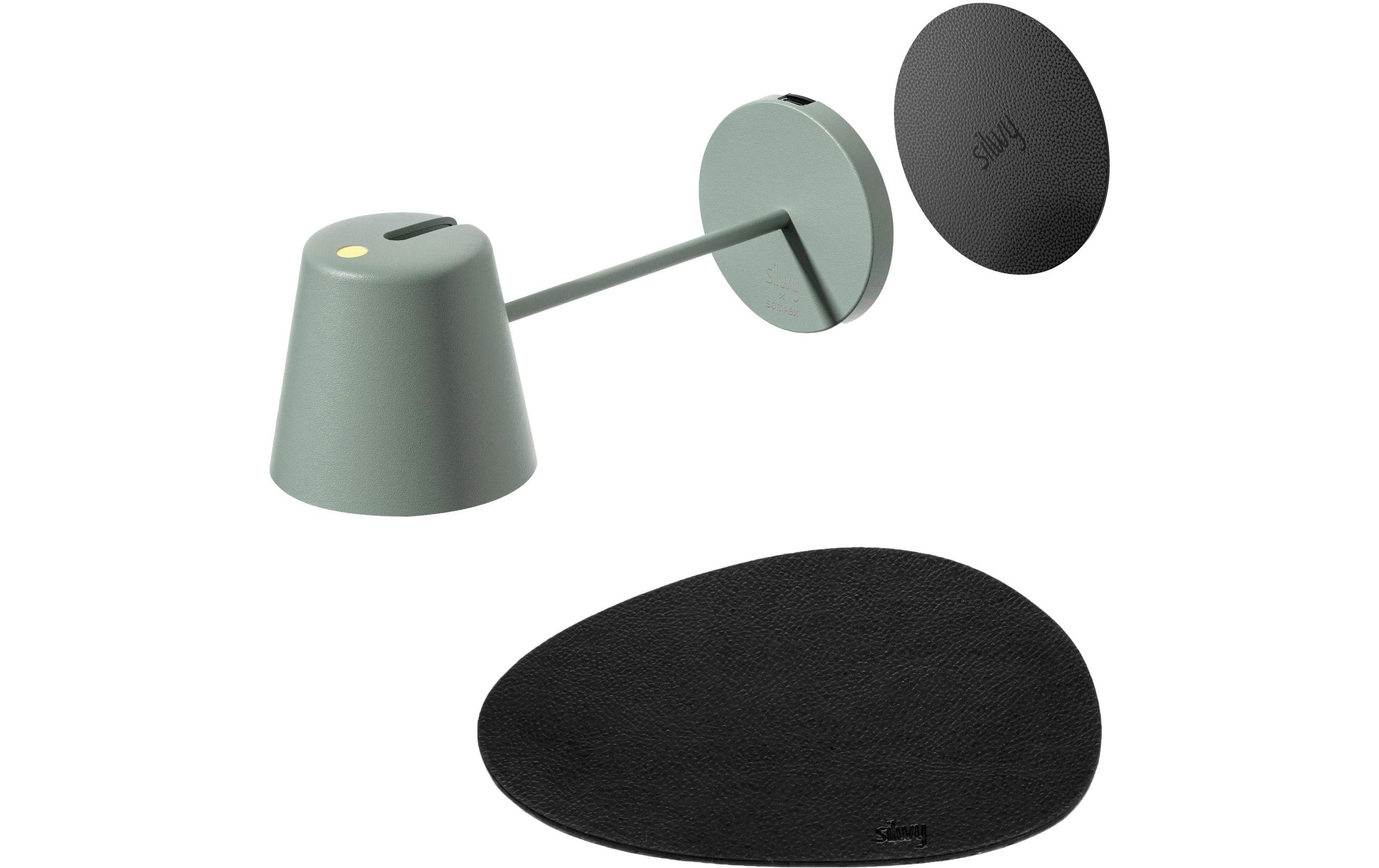 Magnet-Leuchte Portofino Olive inkl. Platzset und Pad<br>Schwenkbare Tisch- und Wandleuchte mit innovativer Magnetlösung
