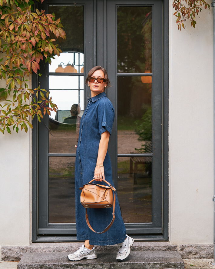 Neo Noir Balli Denim Dress Dark blue