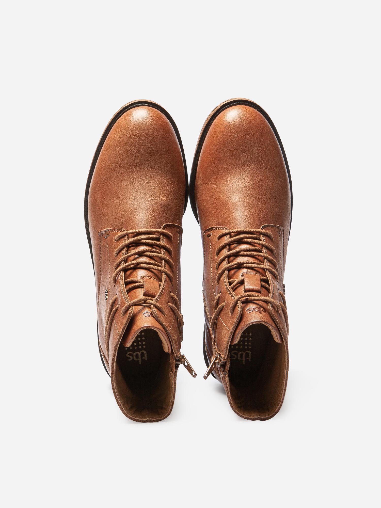 Boots Femme Confort Cuir Lisse Marron