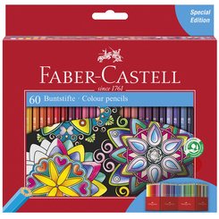 FABER-CASTELL Crayons de couleur hexagonaux CASTLE, étui en