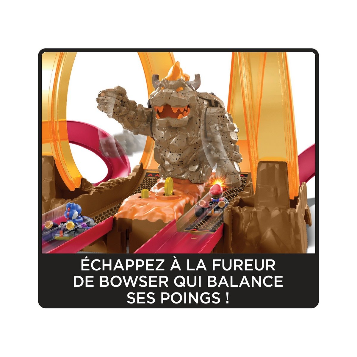 Coffret piste Hot Wheels chaos au château de Bowser