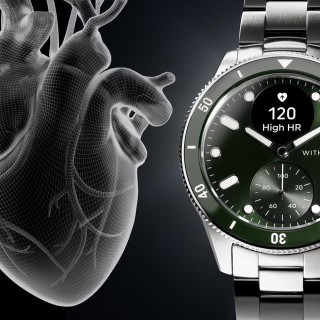 Withings ScanWatch Nova hybridur 42 mm (grøn)