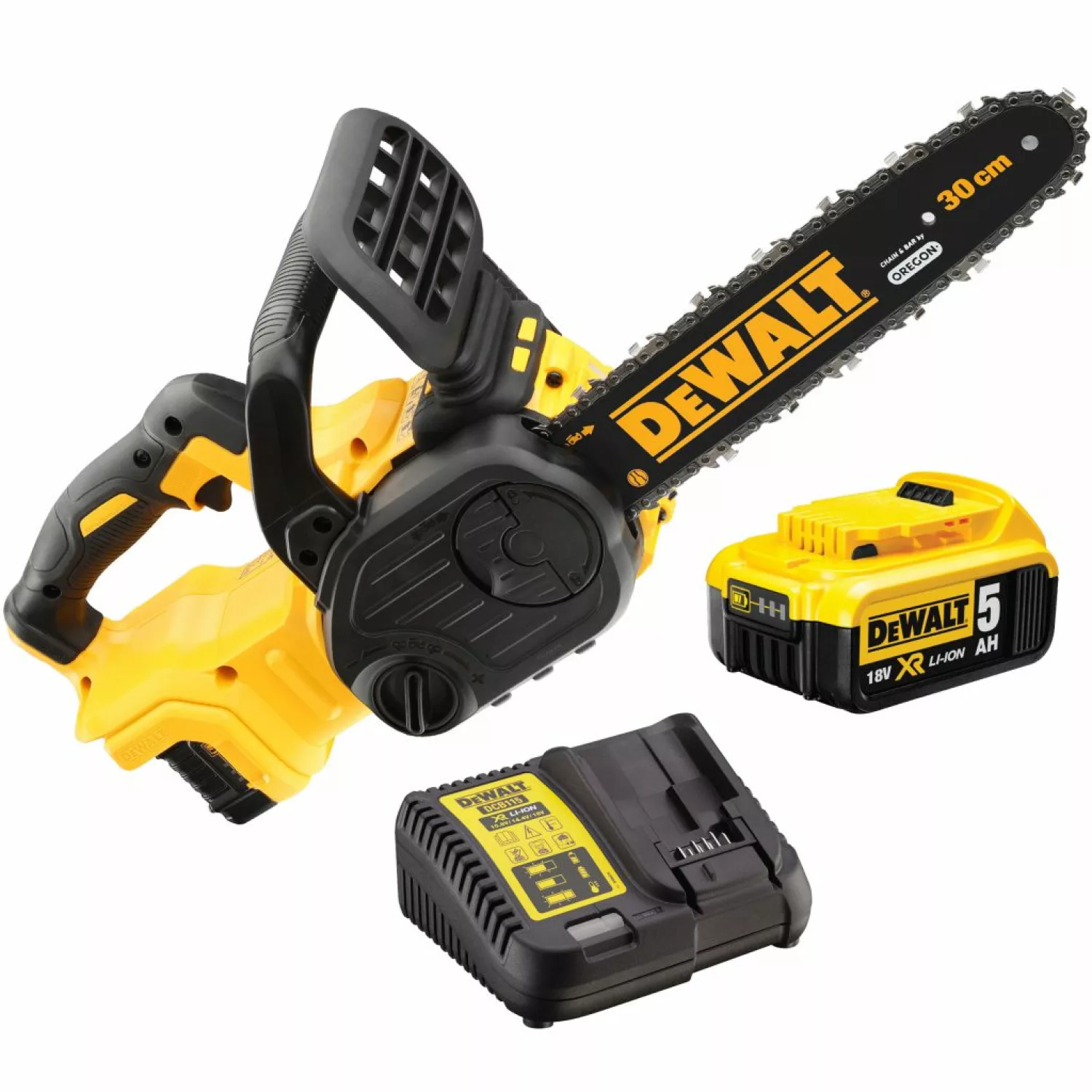 DeWALT DCM565P1 18V XR Li-ion Kettingzaag set (1x 5.0Ah accu) - Koolborstelloos