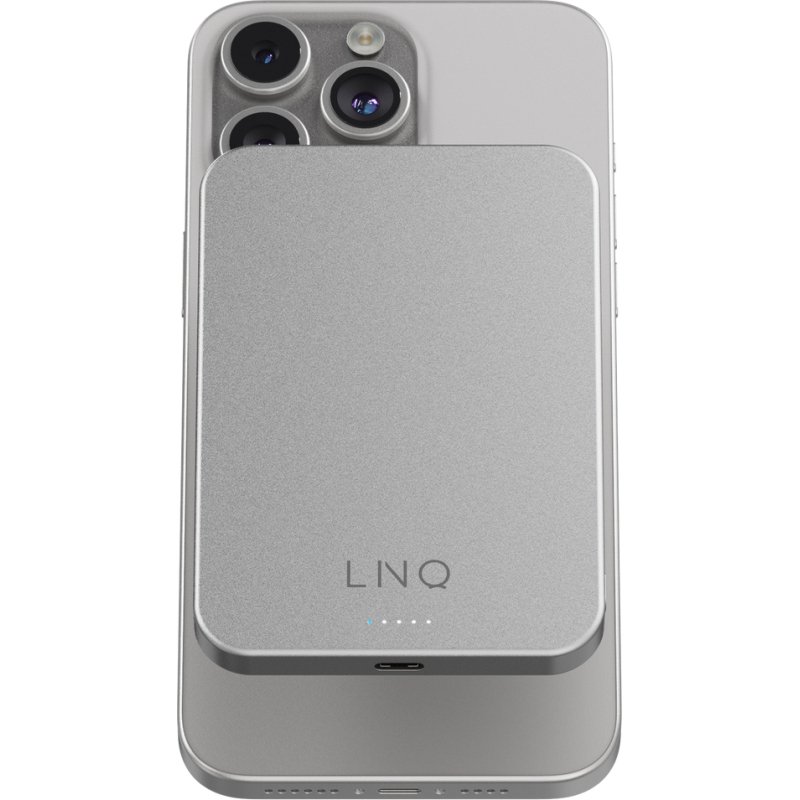 LINQ LQWP052 banque d'alimentation électrique 5000 mAh Recharge sans fil Argent