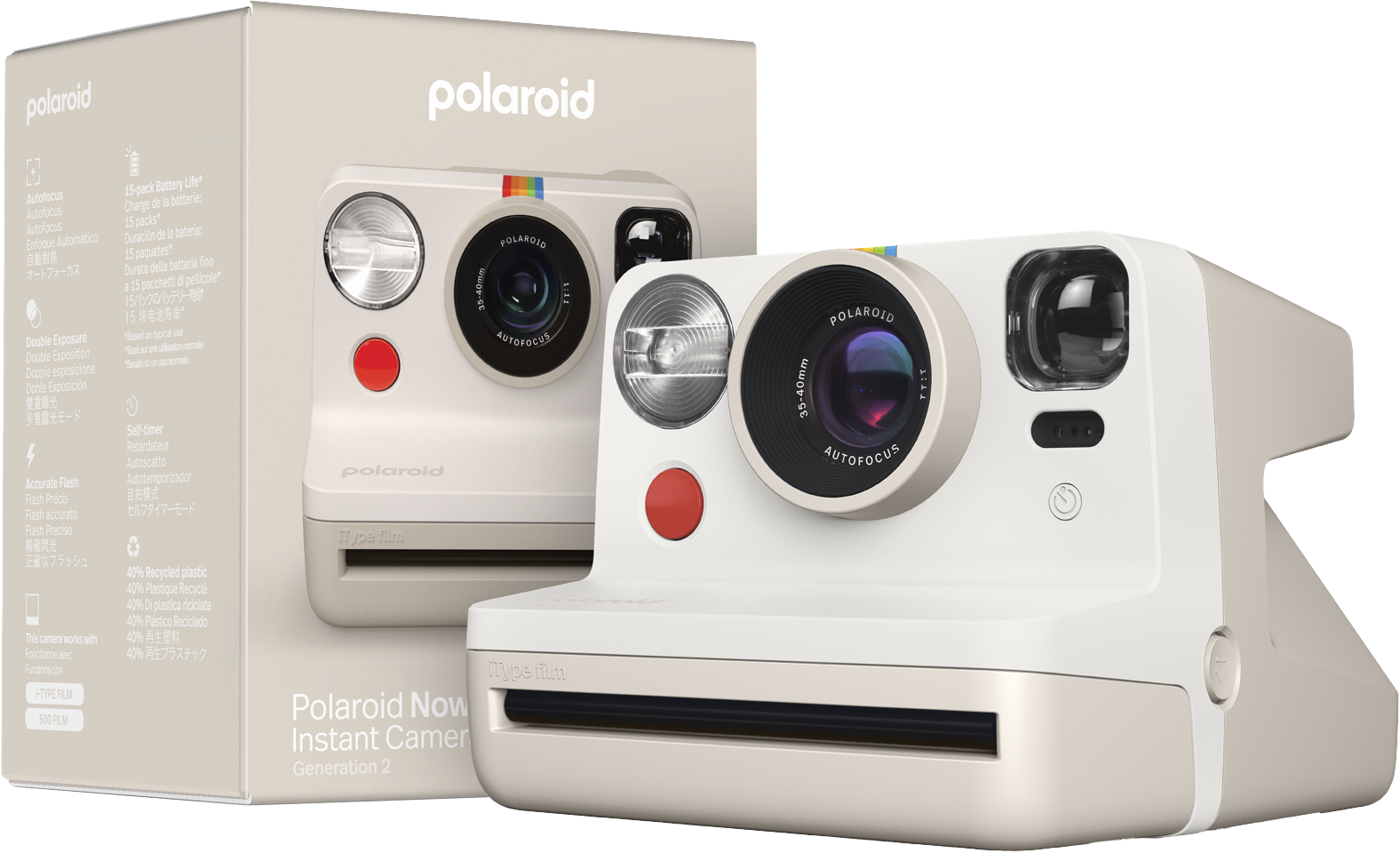 Polaroid - Now Gen 2 Kamera - Vintage Hvid