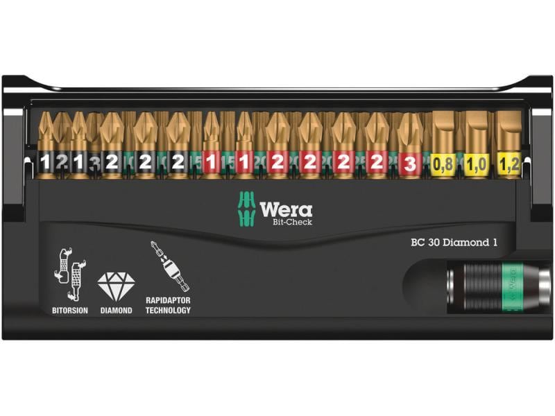 Wera Bit-Set Bit-Check 30 Diamond 1, 30-teilig Bit-Sortiment