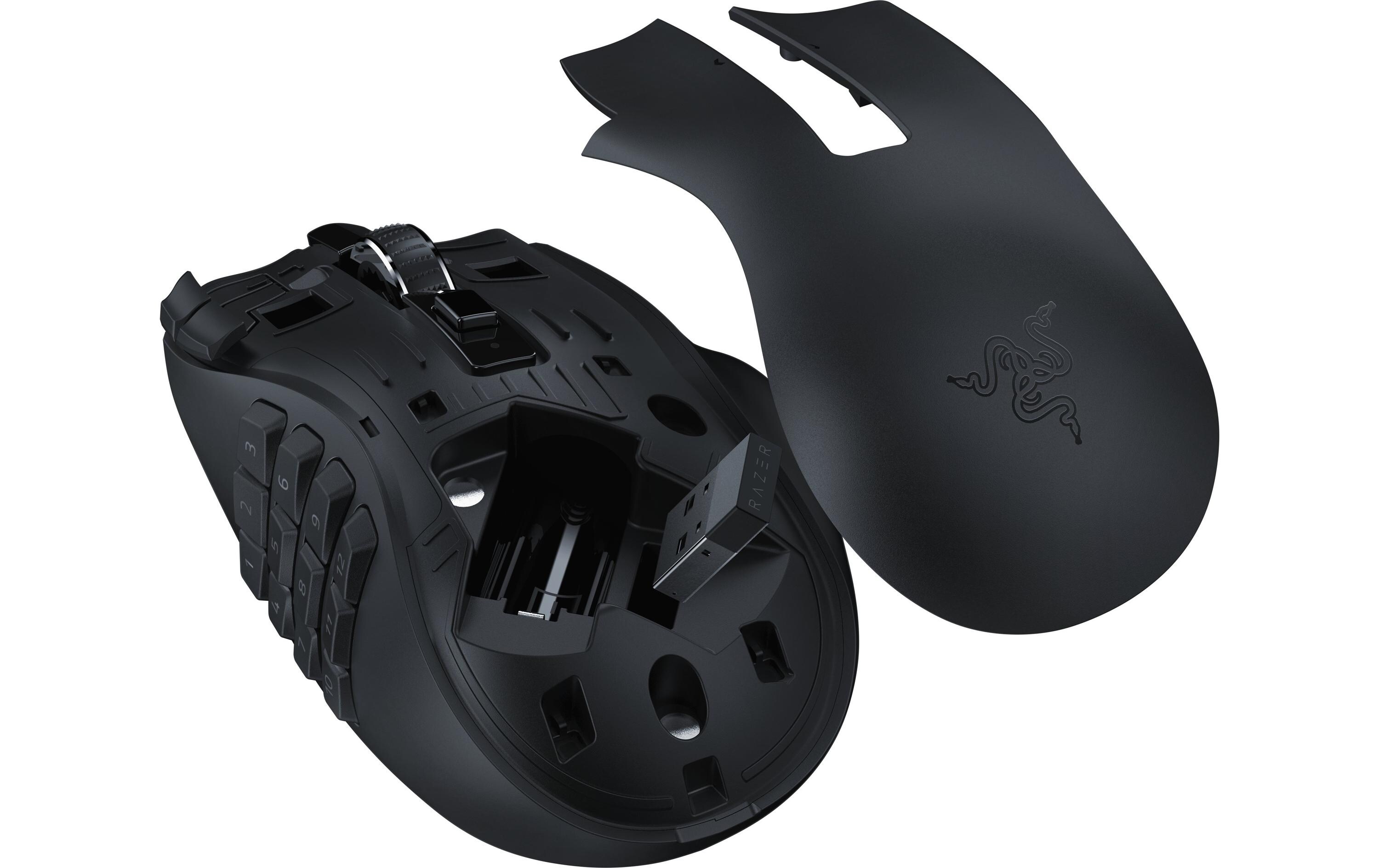 Gaming-Maus Naga V2 HyperSpeedErgonomische, kabellose Gaming-Maus mit optischem 30'000 dpi Sensor
