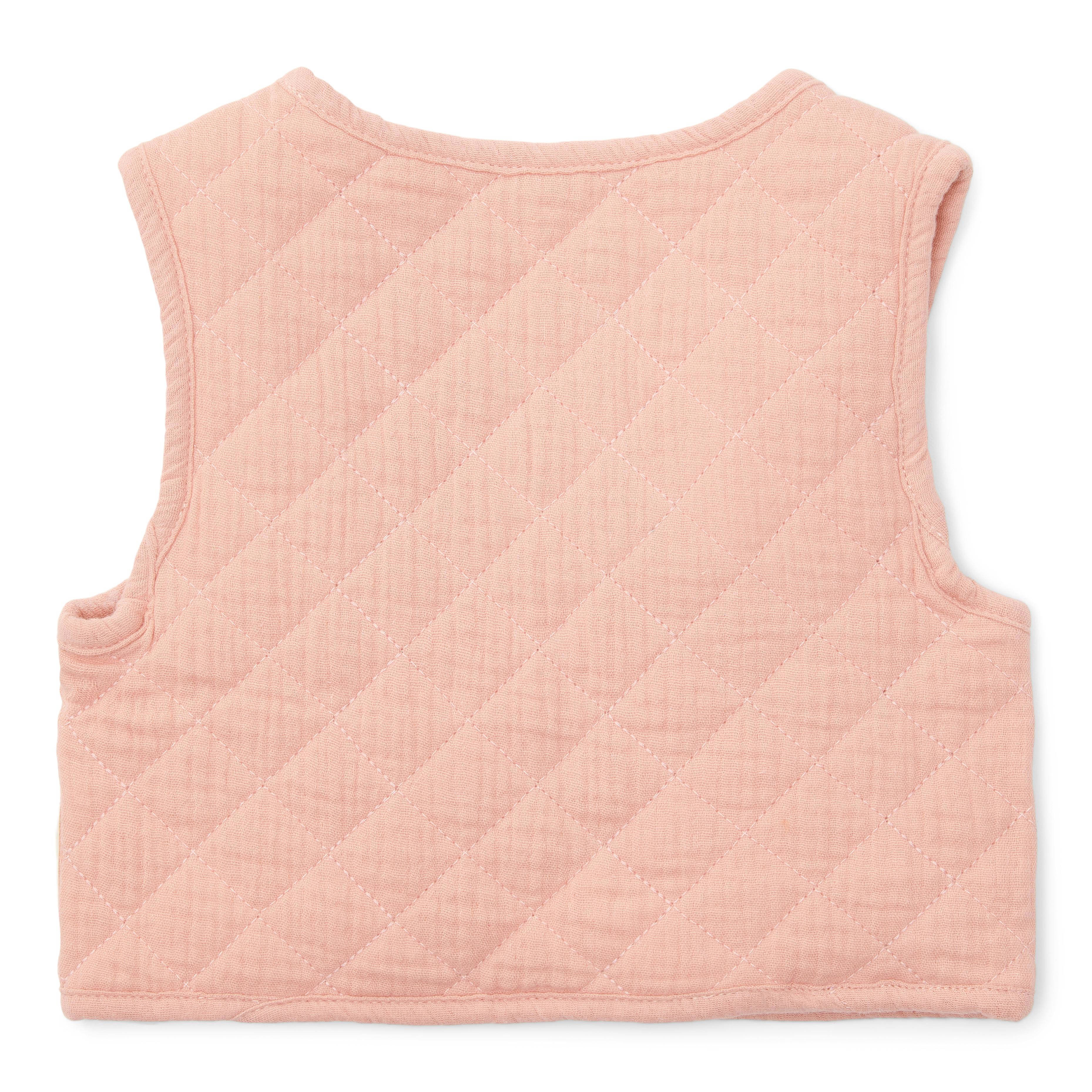 Little Dutch reversible gilet roze/wit/groen