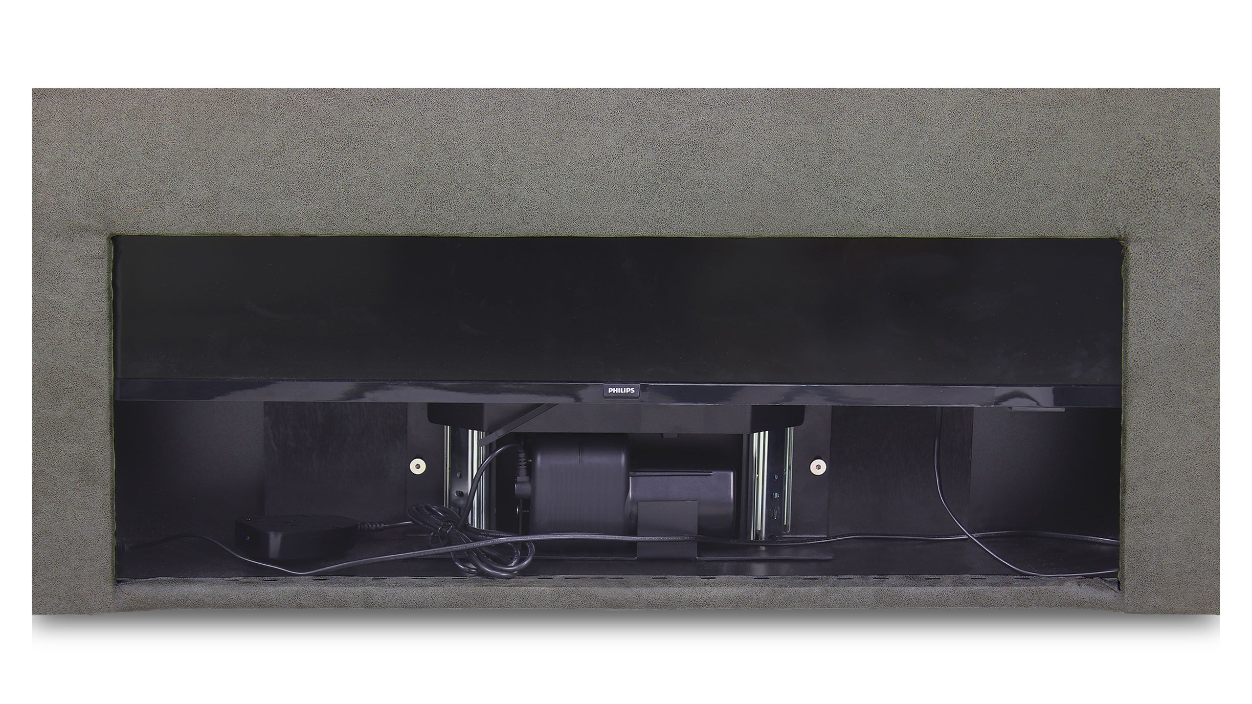 Voetenbord met tv-lift Boston B140 x D21 x H81 cm