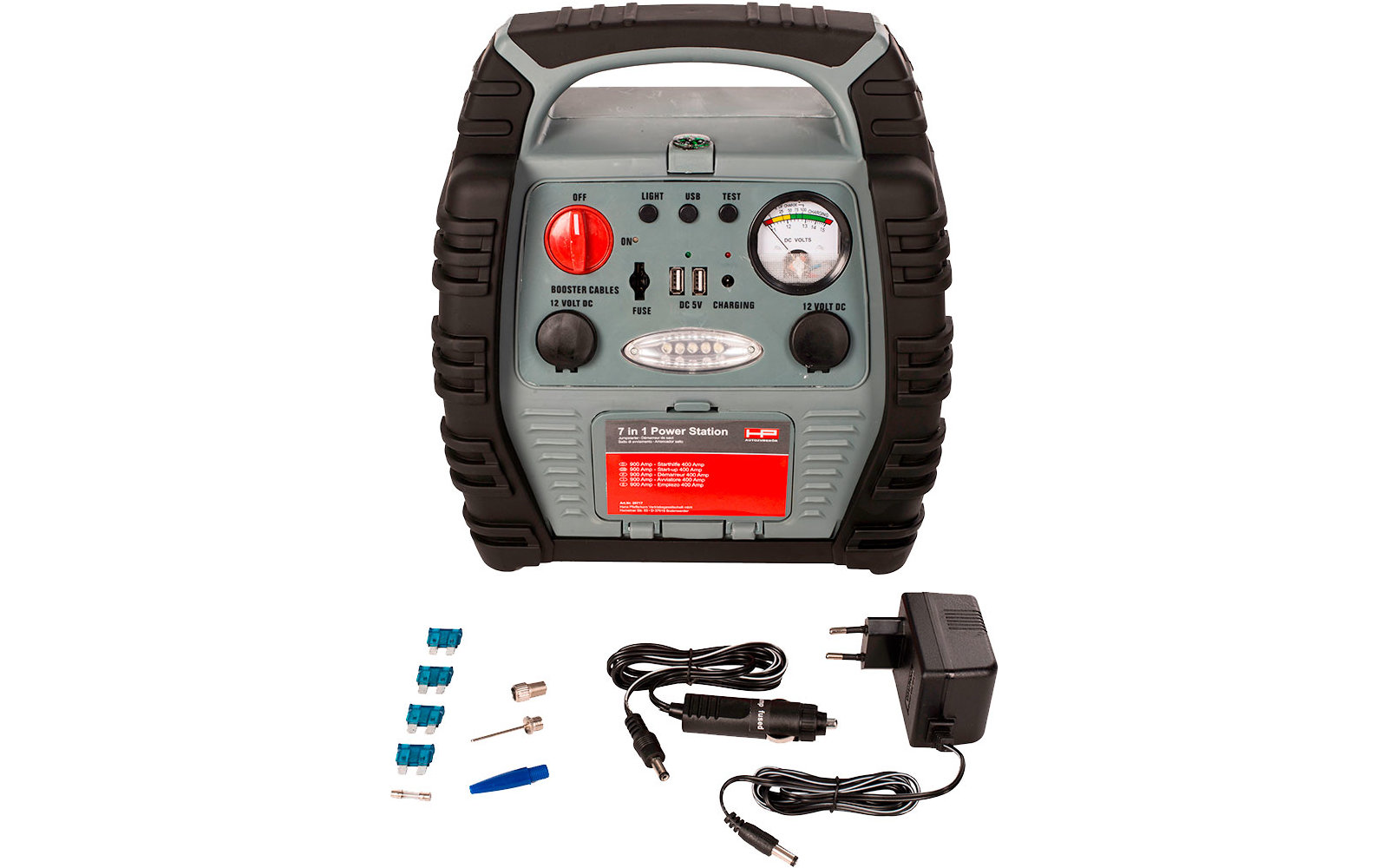 HP 7 in 1 Power Station Jumpstarter Set 12 V / 900 A