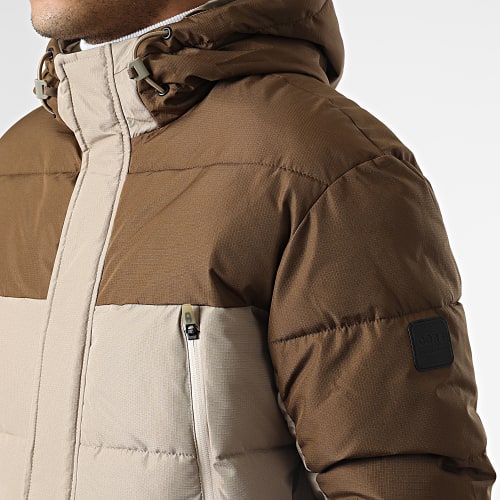 Doudoune Capuche Friday Marron Beige