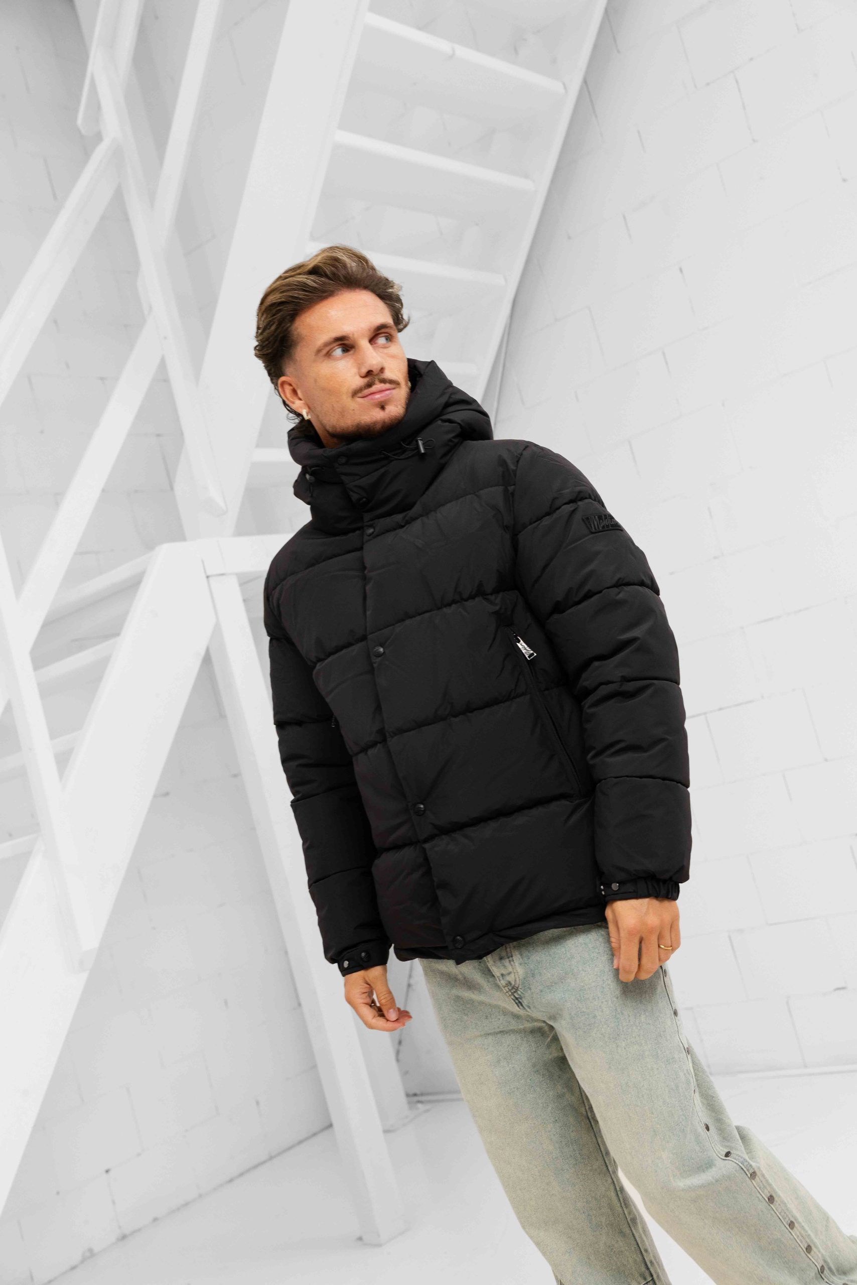 Malelions Arctic Puffer Winterjas Heren Zwart