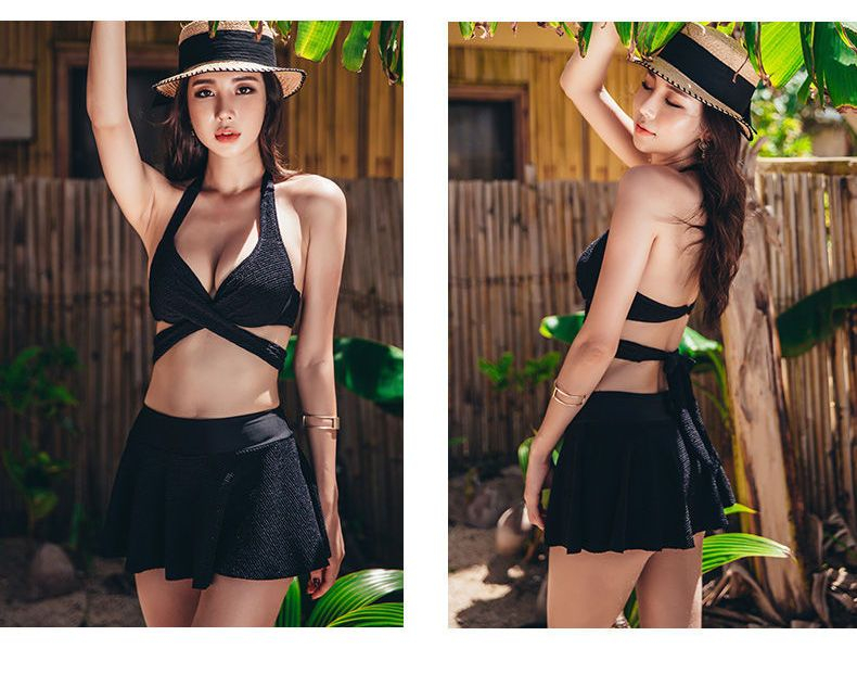SANQI - Set: Wikkelbikinitop + zwemrok