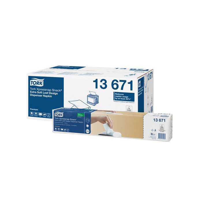Tork 13671 Xpressnap 4000st N10 Snack dispenserservet 1/4v 2laags 21,6x21,6cm 4000st (13671)