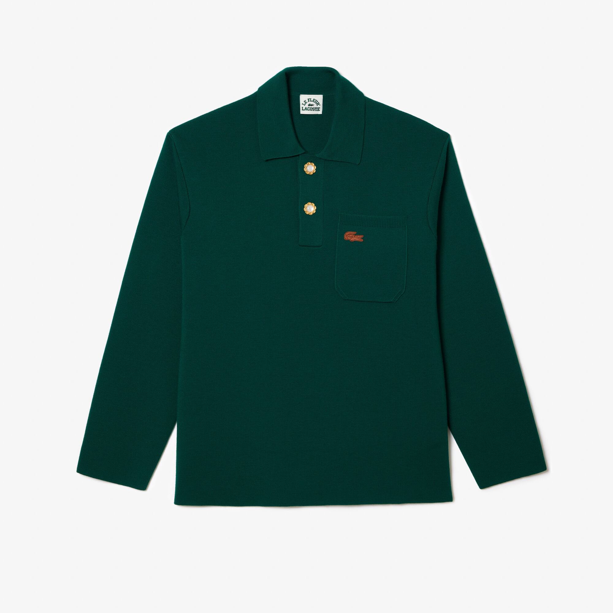 LACOSTE x le FLEUR langärmeliges Poloshirt Pullover - Grün - Lacoste - Unisex