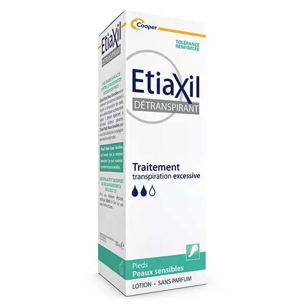 Desodorante antitranspirante Etiaxil para transpiração excessiva e pés sensíveis, 15ml