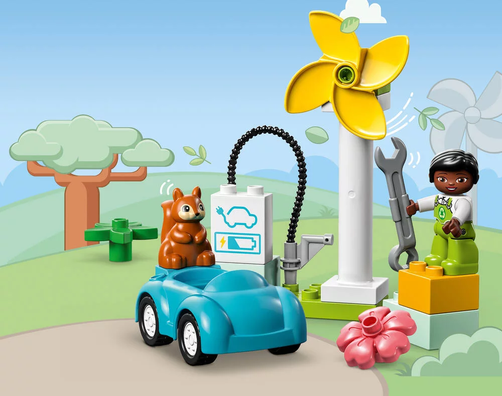 LEGO®DUPLO®MES 1ERS PAS 10985 - L’EOLIENNE ET LA VOITURE ELECTRIQUE