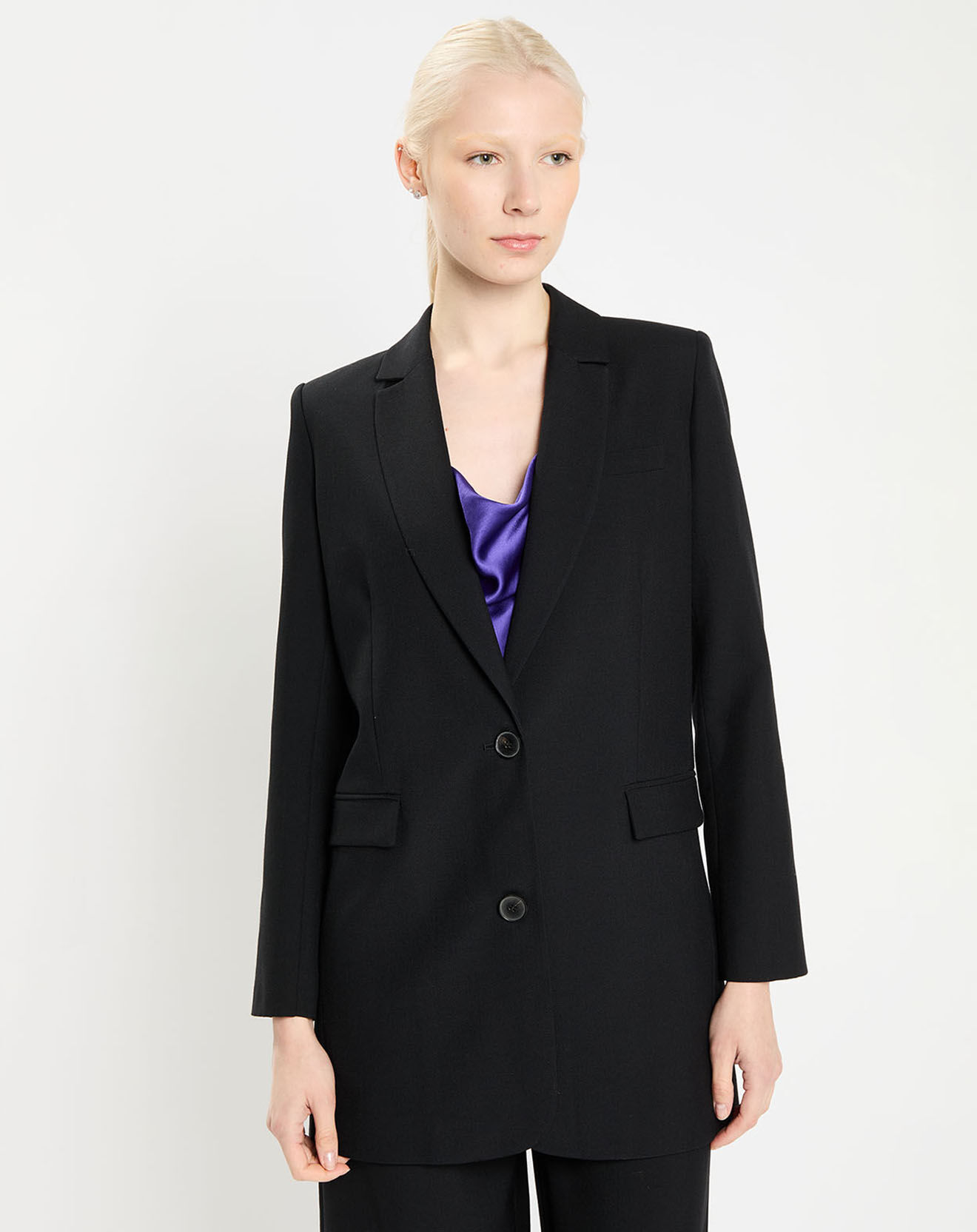Zapa Veste en Laine mélangée Victorine noire