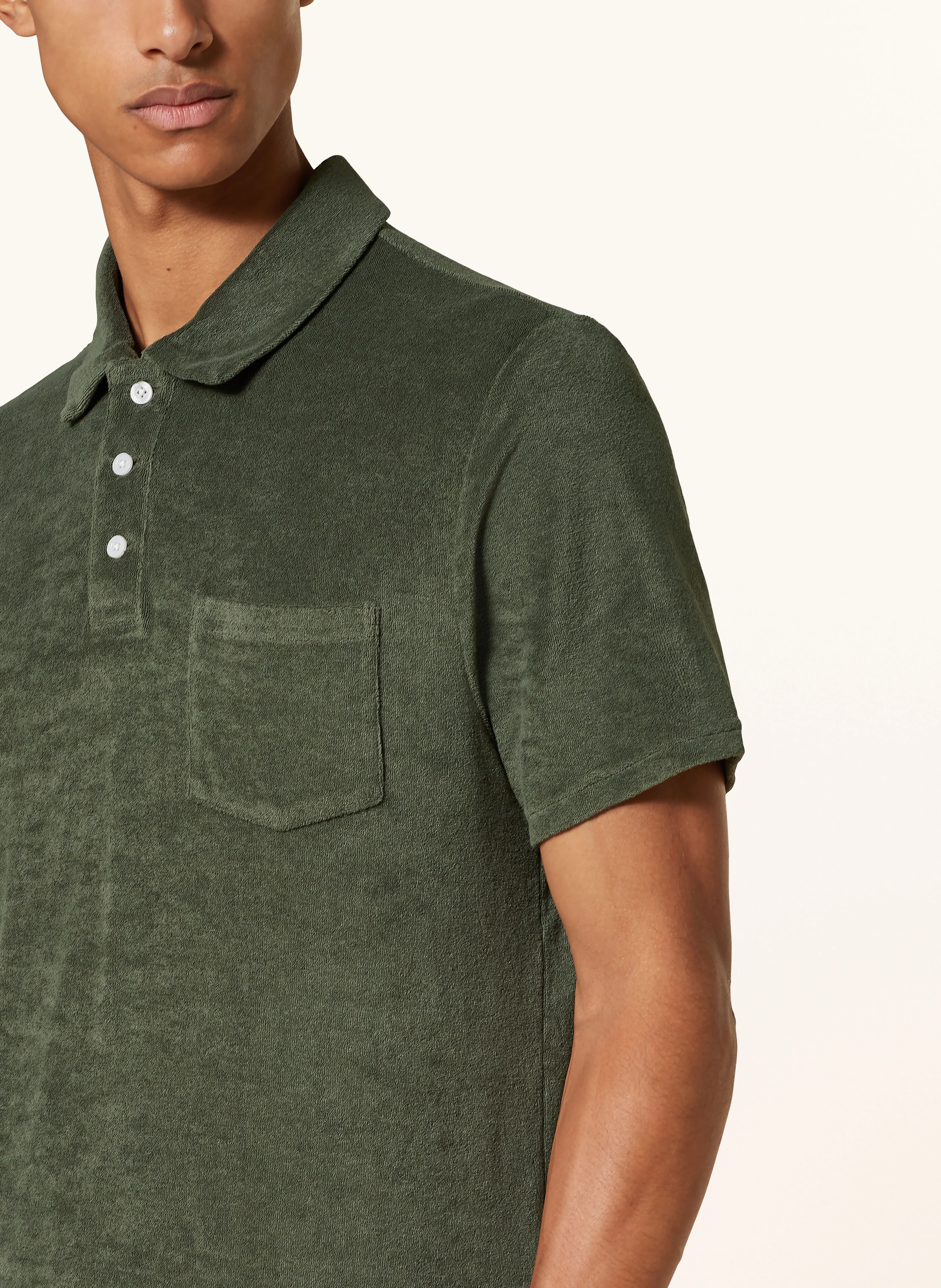 REISS Frottee-Poloshirt RAINER