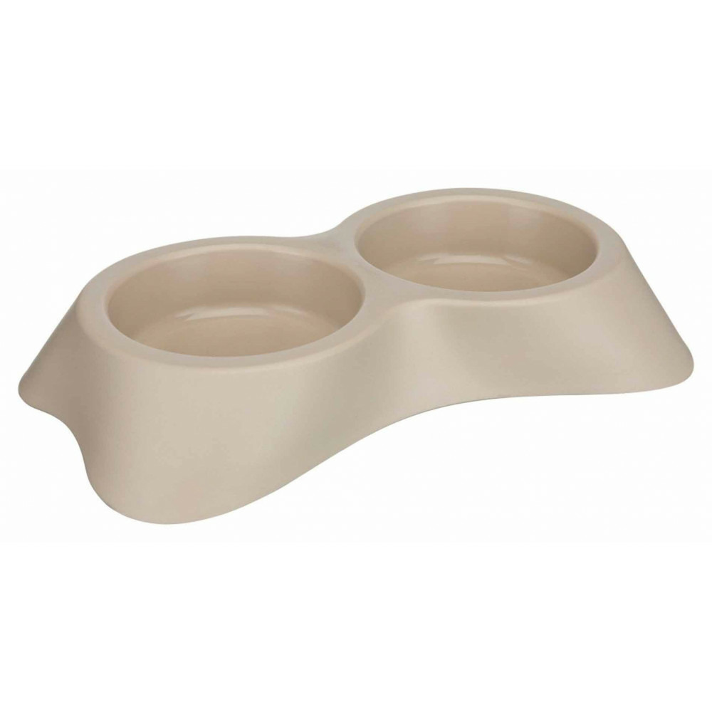 Gamelle écuelle double 2 × 0,2 litre, ø 9 cm pour chat couleur aléatoire