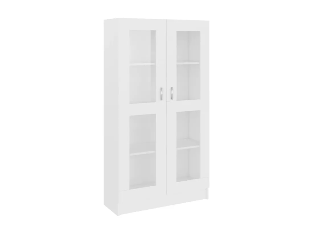 Armoire à vitrine Blanc 82,5x30,5x150 cm Bois d'ingénierie