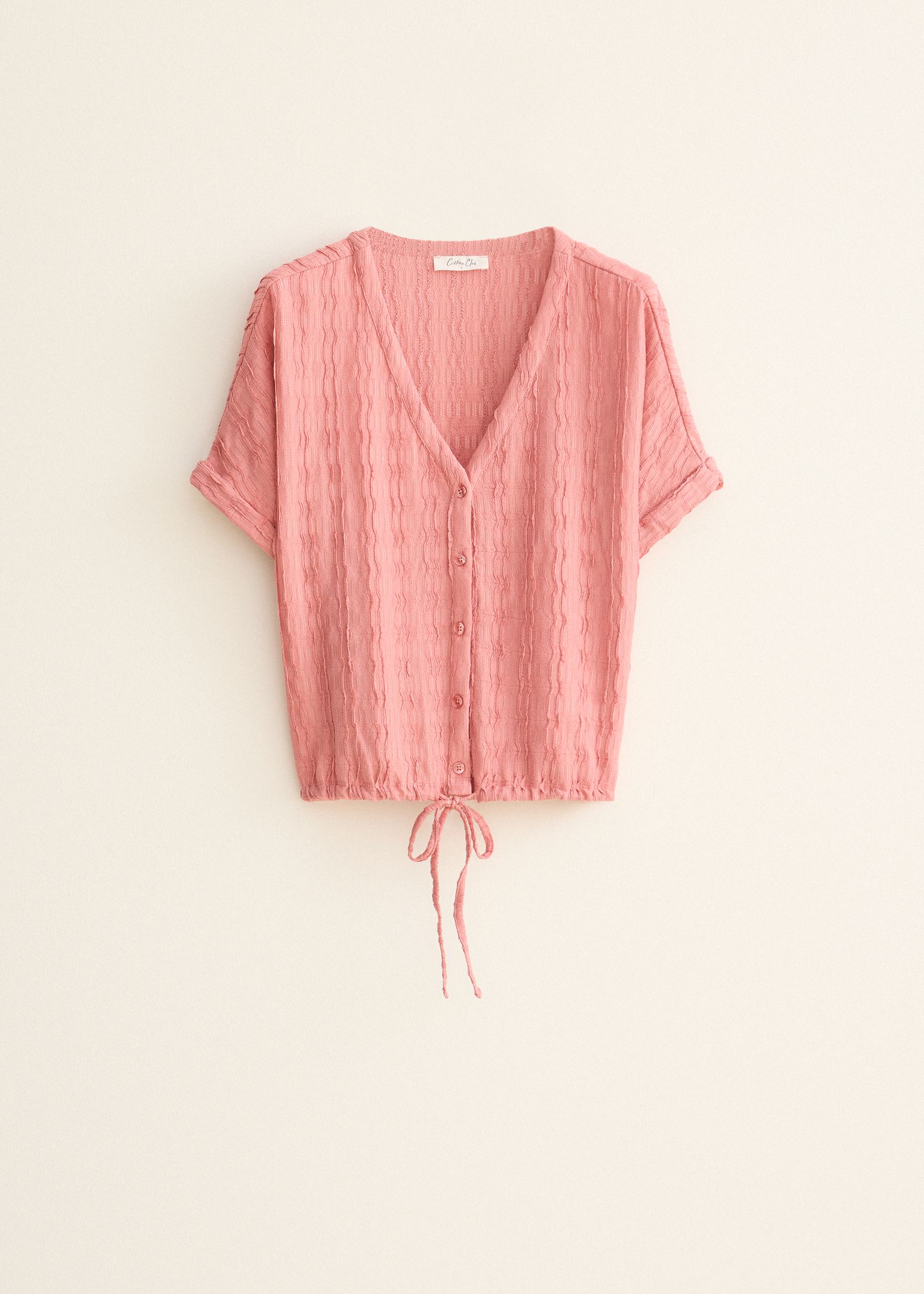 Korte blouse met koord