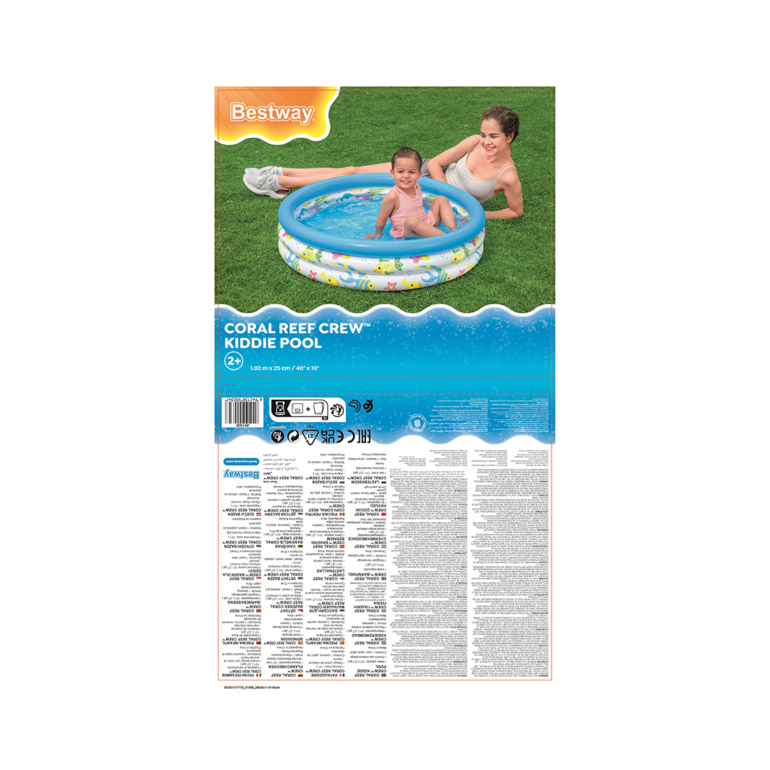 Bestway Planschbecken Coral Reef Crew Ø 102 x 25 cm