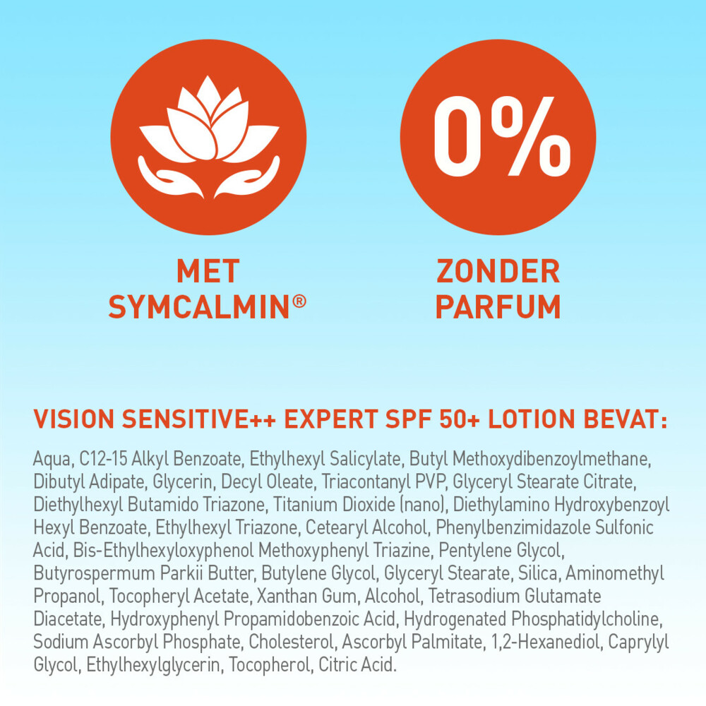 2x Vision Zonnebrand Sensitive SPF 50185 ml