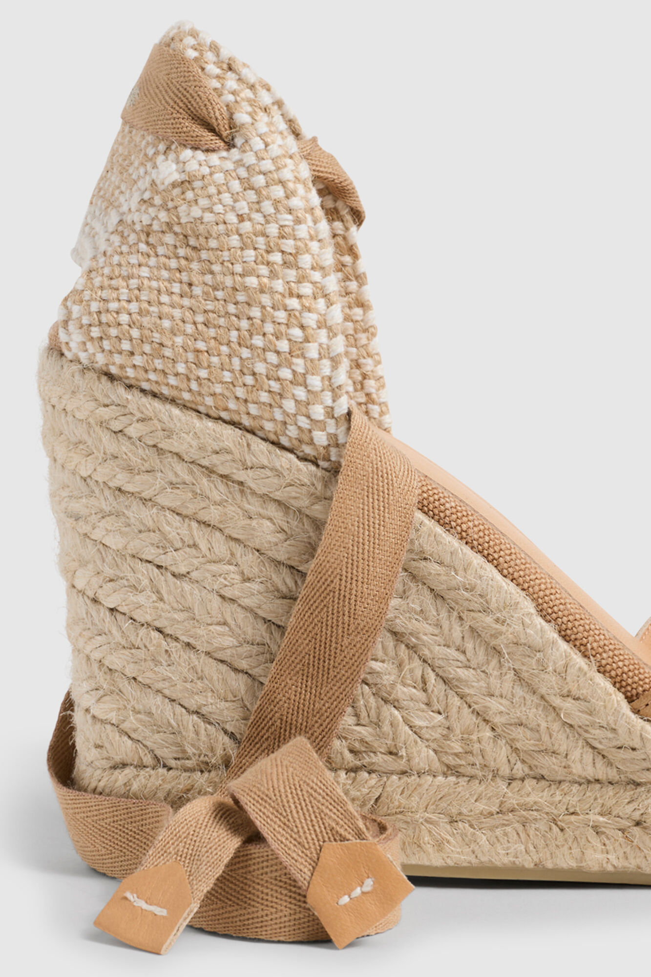 Espadrille de lona Clara com plataforma - Marrom