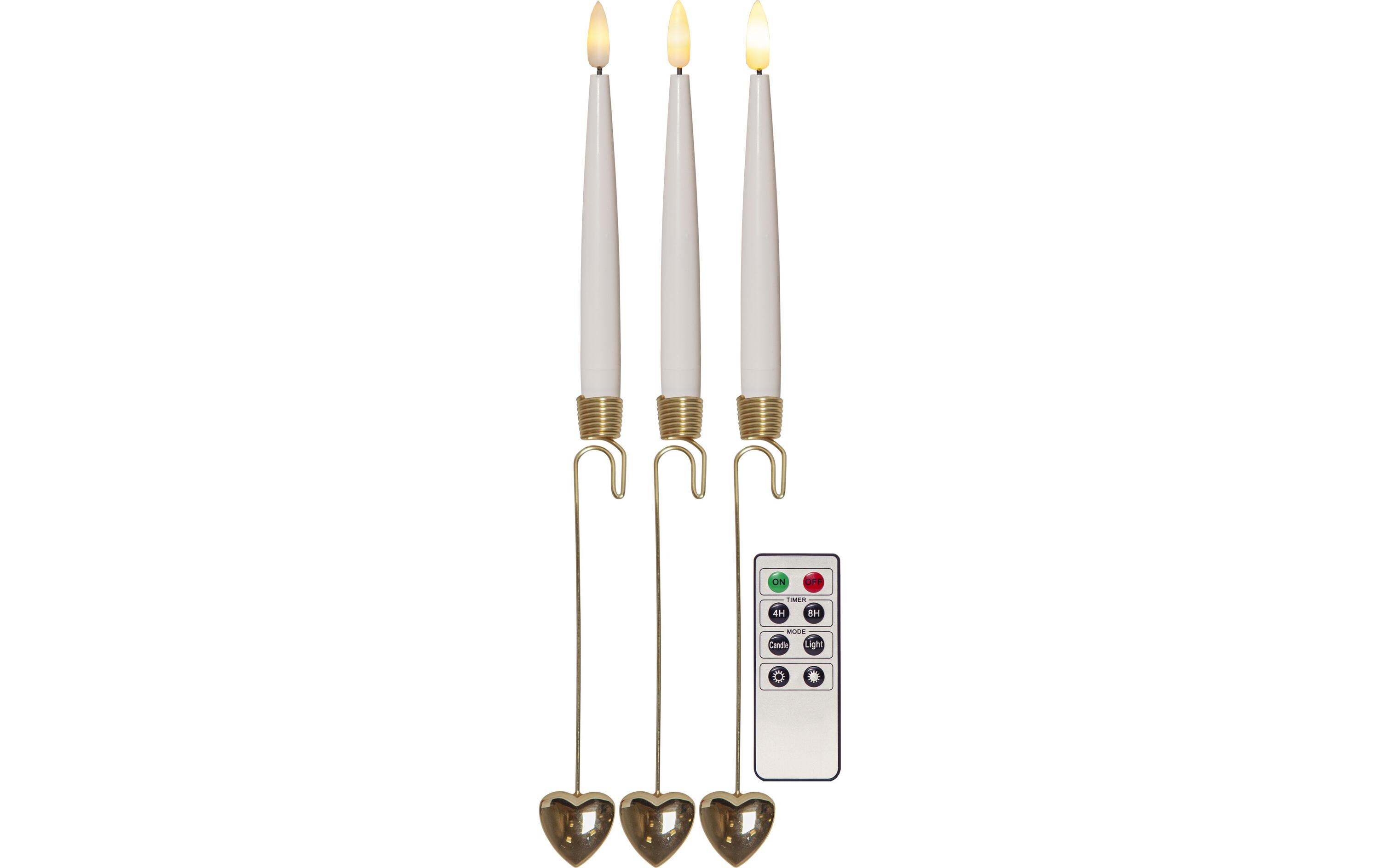 LED Baumkerze Flamme, Warmweiss, Weiss, 8 StückDekorative batteriebetriebene Baumkerzen mit Timerfunktion für den Innenbereich
