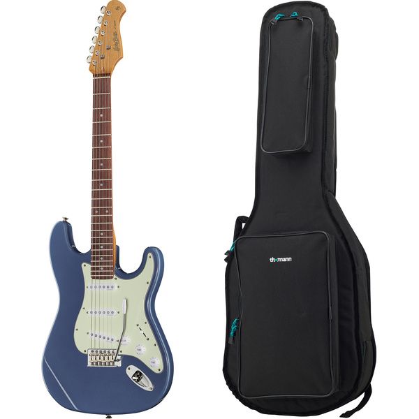 Harley Benton ST-62CC RW L. Pl. Blue Bundle