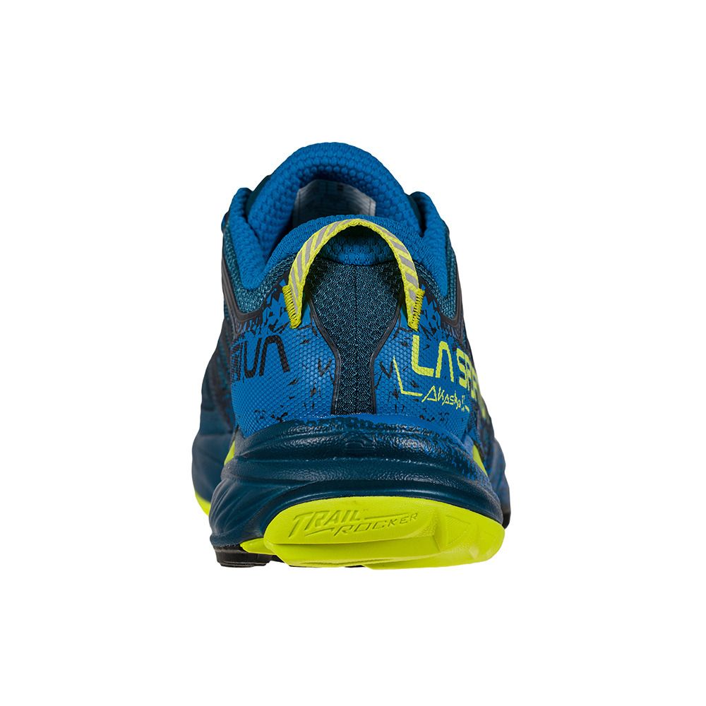 La Sportiva AKASHA II - Chaussures trail Homme storm blue/lime punch
