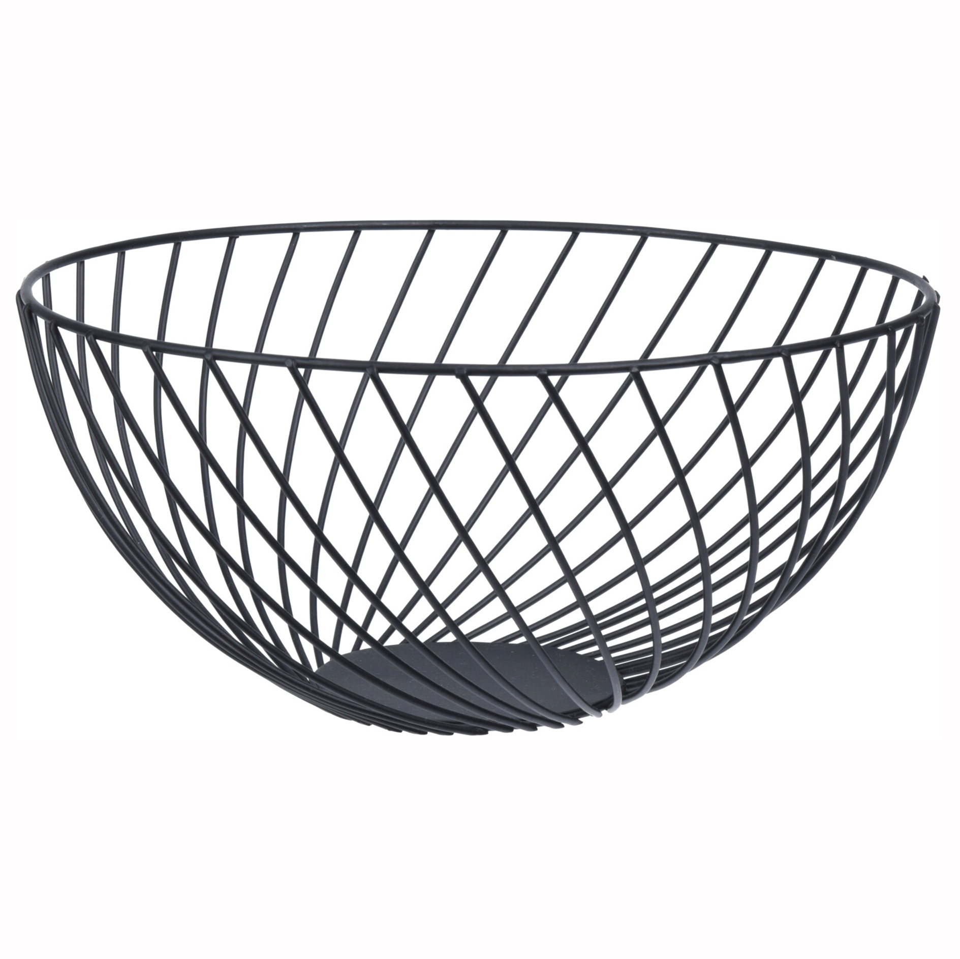 Obstkorb - schwarz - Metall - 25x25 cm