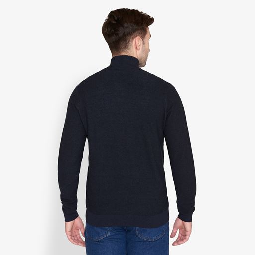 Signal Kent Structure Zip Striktrøje, Deep Blue Melange, S