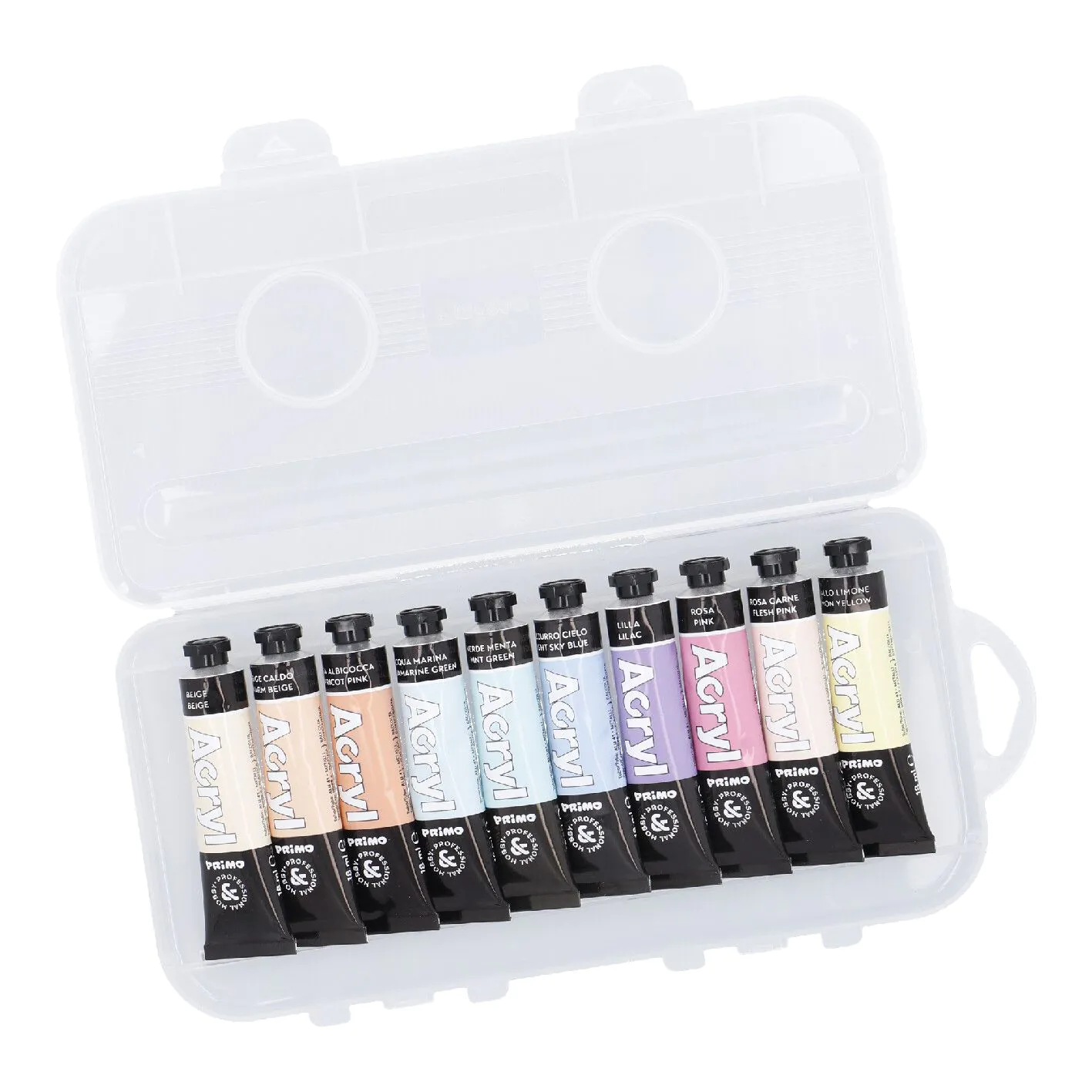 10er-Set Acrylfarben, pastell, 10 x 18 ml