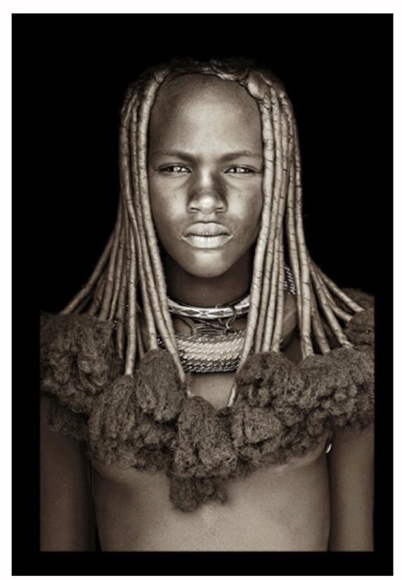 Schilderij Himba girl 185 x 115 cm