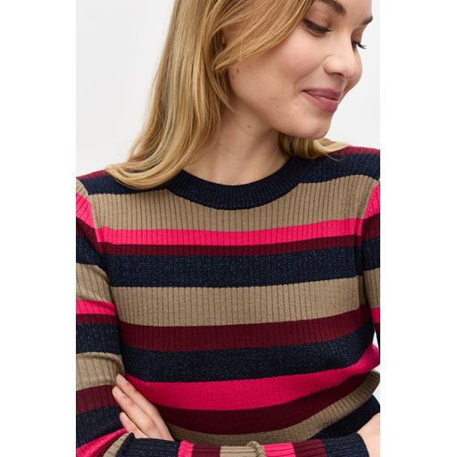 mbyM Minnie Striktrøje, Pink Grape Lurex Stripe, XL