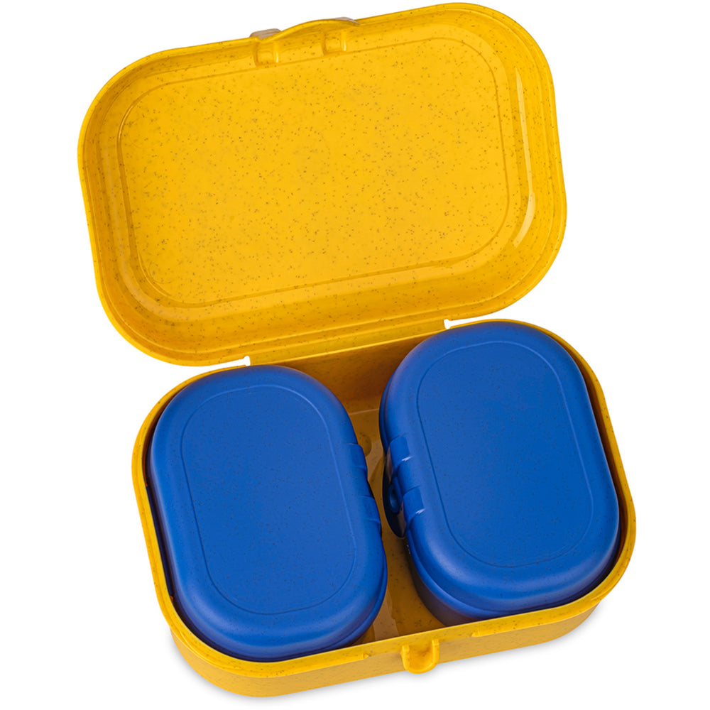 Køb Koziol Organic Honey Yellow Lunch Box Sæt Pascal Ready Mini Spongebob Squidward