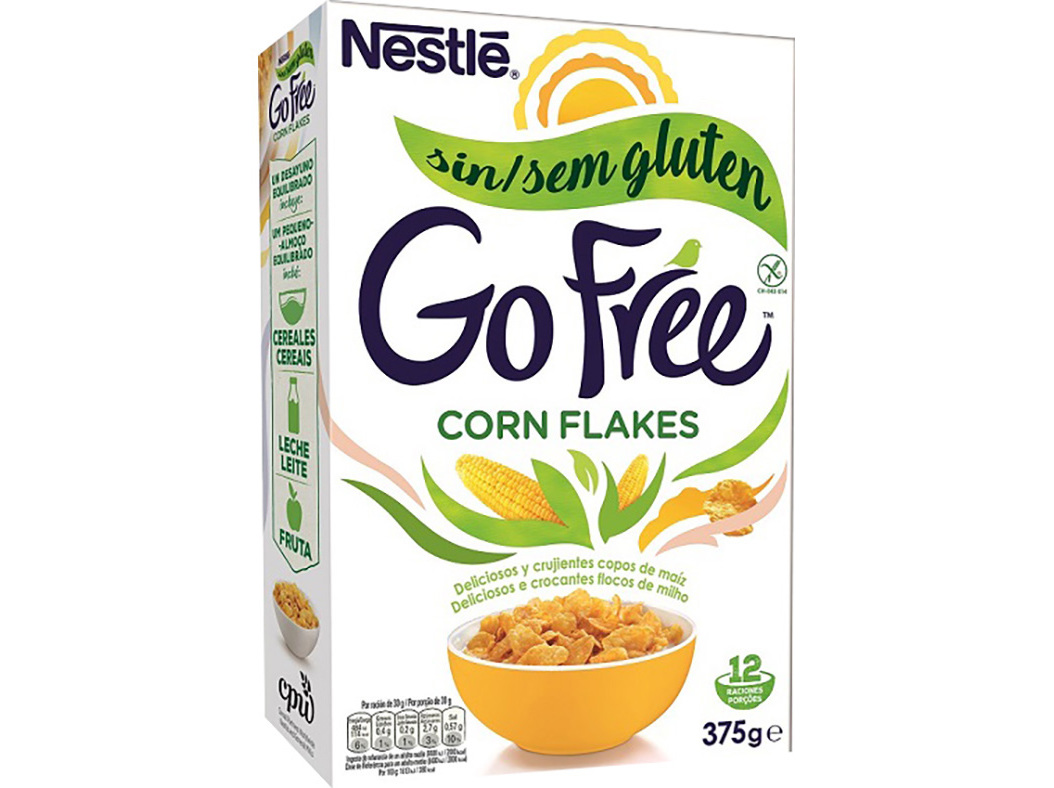 CEREAIS NESTLÉ CORN FLAKES GO FREE SEM GLÚTEN 375G