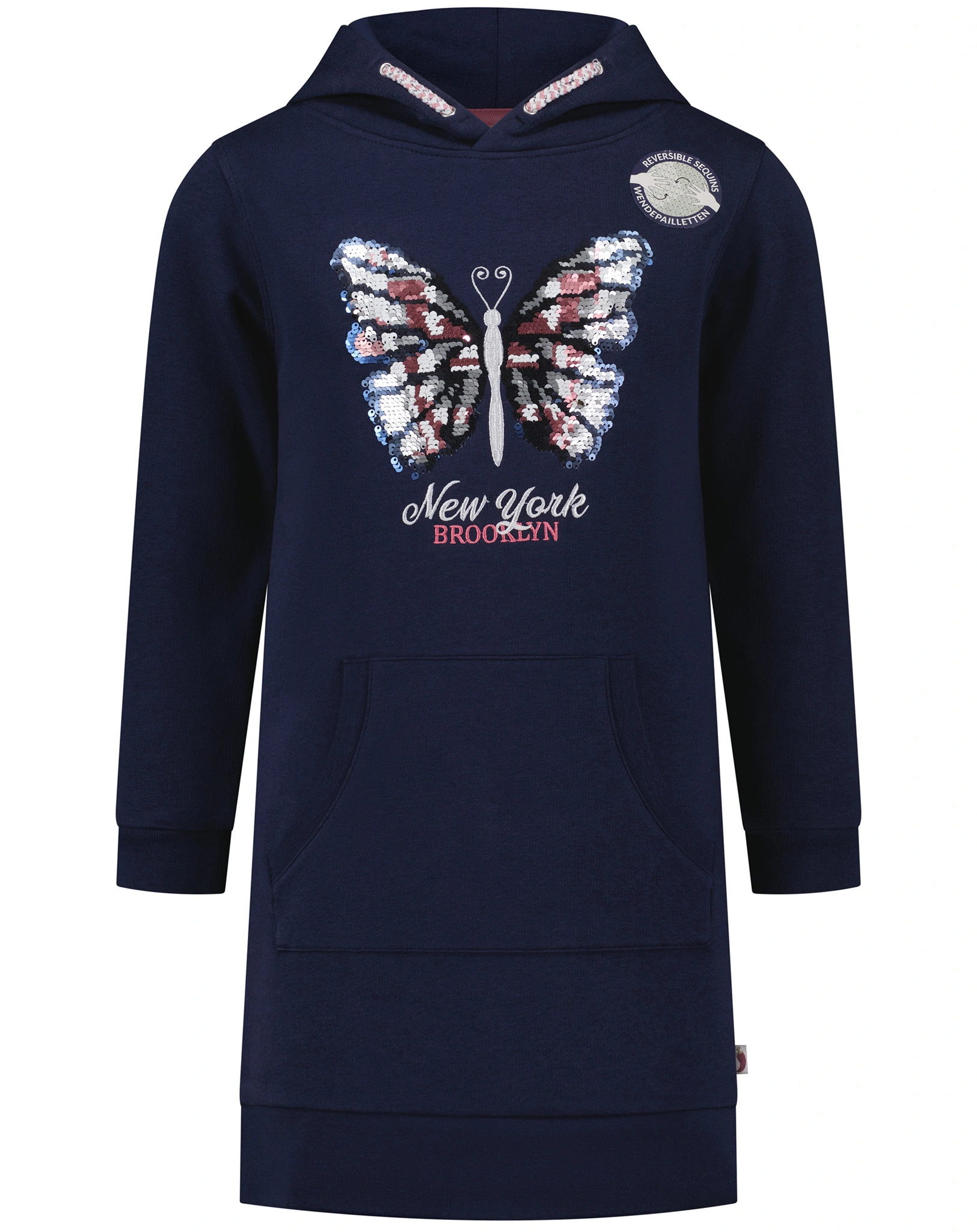 Hoodie-Kleid CAMPUS CLUB - SCHMETTERLING in true navy