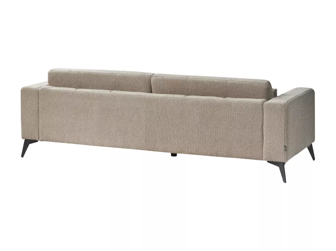 Canapé 3 places en tissu bouclé taupe ANGE