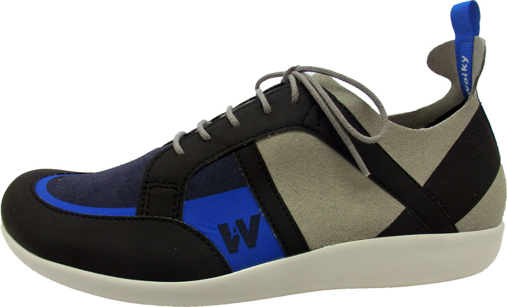 Wolky Veganer Sneaker Base hellgrau/königsblau