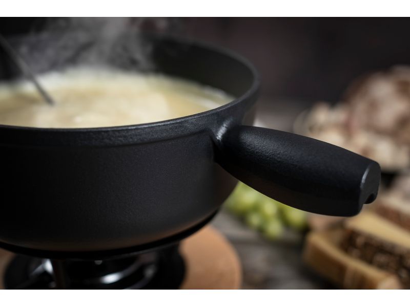 Kuhn Rikon Fondue-Caquelon Induktion Schwarz matt Fonduepfanne